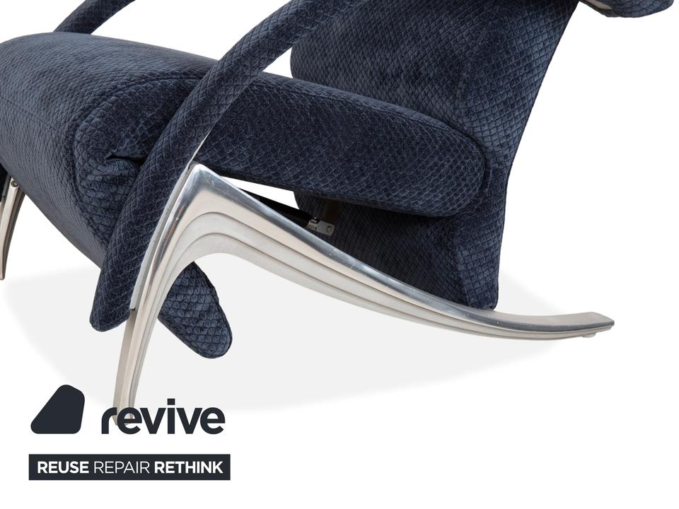 Rolf Benz 3100 Stoff Sessel Blau Neubezug manuelle Funktion ✨ – Bild 8