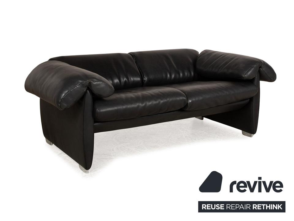de Sede DS 10 Leder Zweisitzer Schwarz Sofa Couch – Bild 8