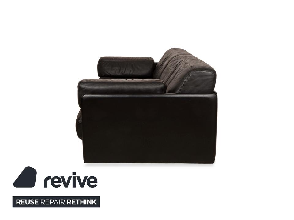 de Sede DS-76 Leder Zweisitzer Schwarz Sofa Couch manuelle ✨ – Bild 15