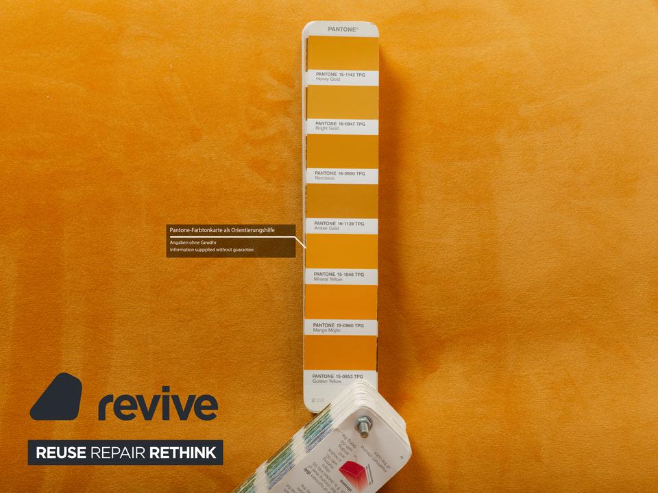 Ligne Roset Multy Stoff Dreisitzer Gelb Gold mit Armlehnen ✨ – Bild 8