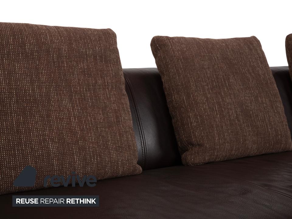 Rolf Benz 6300 Leder Viersitzer Braun Espresso Sofa Couch – Bild 3