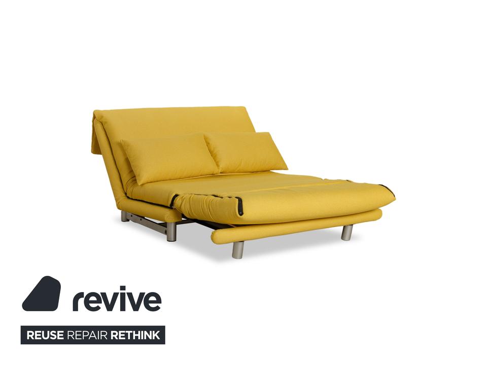 Ligne Roset Multy Stoff Zweisitzer Gelb Schlafsofa Couch ✨ – Bild 4
