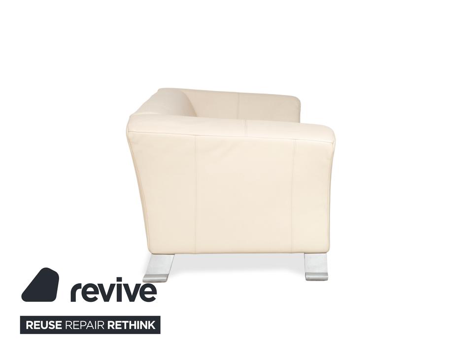 Rolf Benz 322 Leder Zweisitzer Creme Beige Sofa Couch – Bild 12