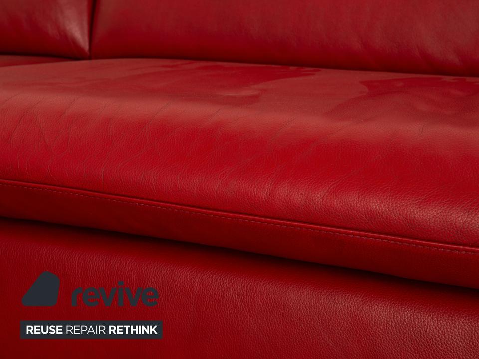 Willi Schillig Loop Leder Ecksofa Rot manuelle Funktion ✨ – Bild 4