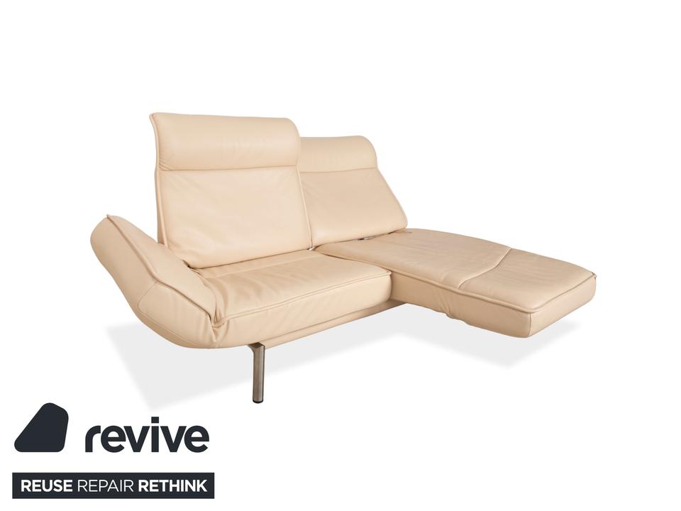 De Sede DS-450 Leder Zweisitzer Creme Beige manuelle Funktion – Bild 5