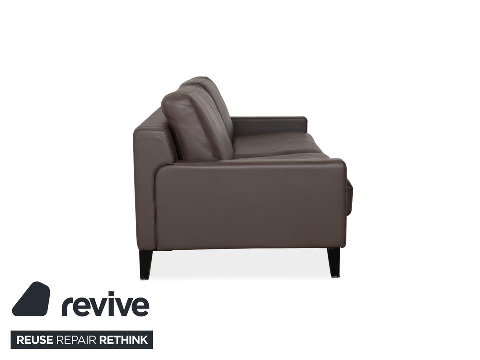 Rolf Benz EGO Dreisitzer Sofa Braun Leder Couch – Bild 9