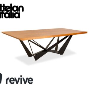 Cattelan Italia Spyder Holz Esstisch Braun Schwarz 240 x 120 x