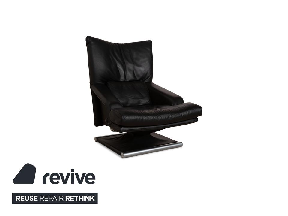 Rolf Benz 6500 Leder Sessel Schwarz manuelle Funktion ✨ – Bild 6