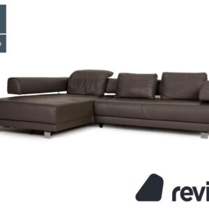 Ewald Schillig Brand Face Leder Ecksofa Braun Sofa Couch ✨
