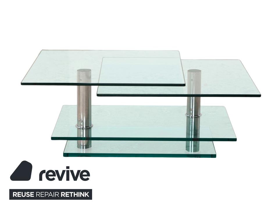Ronald Schmitt K500 Glas Couchtisch Silber manuelle Funktion – Bild 9