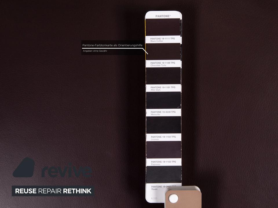 Koinor Rossini Leder Sofa Braun Dunkelbraun Zweisitzer manuelle ✨ – Bild 6