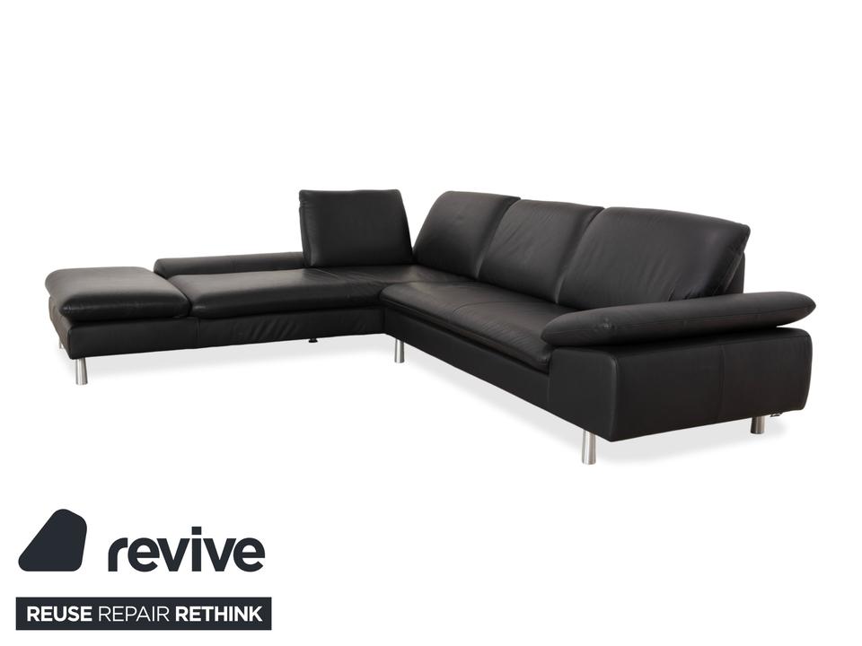 Willi Schillig Loop Leder Ecksofa Schwarz Anthrazit Sofa Couch – Bild 3