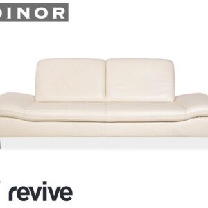 Koinor Rivoli Leder Dreisitzer Creme manuelle Funktion Sofa Couch