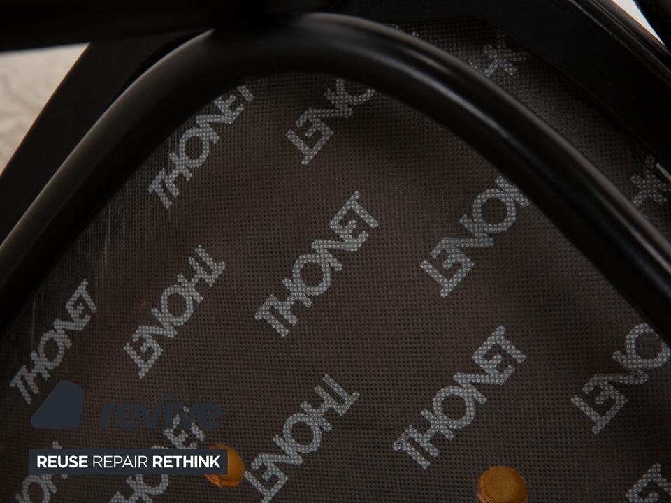 6er Garnitur Thonet 214 Holz Stuhl Schwarz Esszimmer Vintage – Bild 6