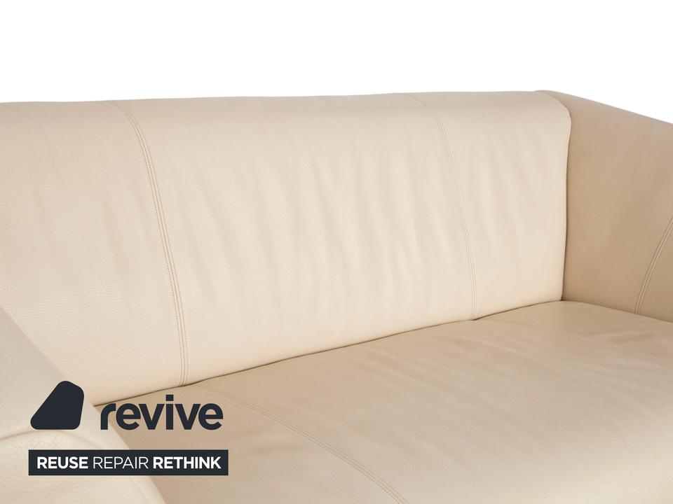 Rolf Benz 322 Leder Zweisitzer Creme Beige Sofa Couch – Bild 5