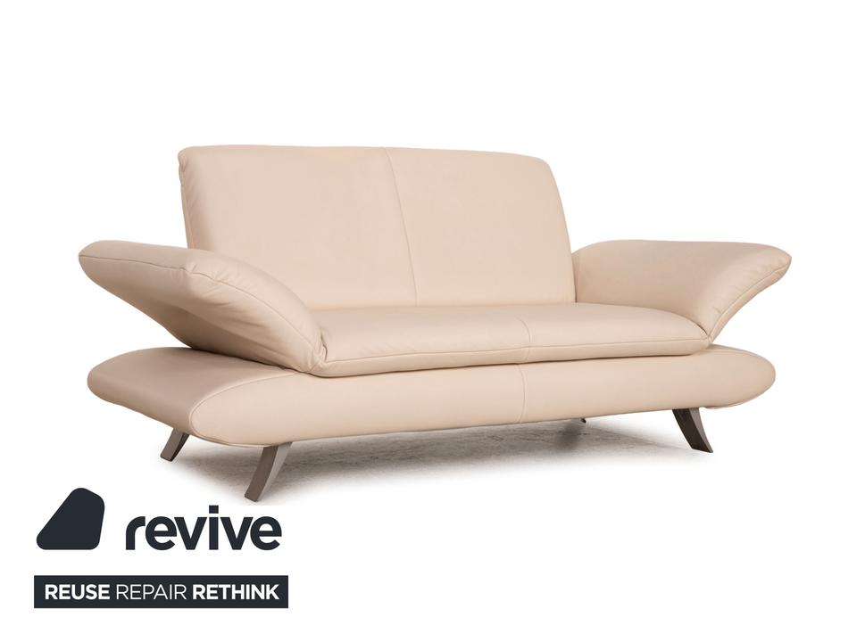 Koinor Rossini Leder Sofa Creme Zweisitzer Couch Funktion ✨ – Bild 9