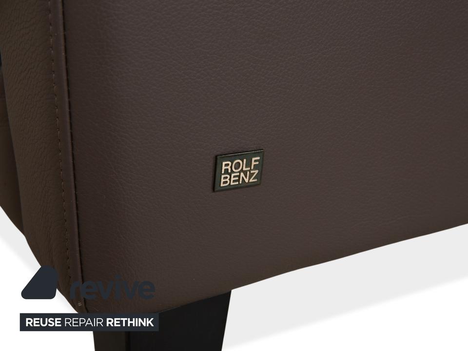 Rolf Benz EGO Dreisitzer Sofa Braun Leder Couch – Bild 8