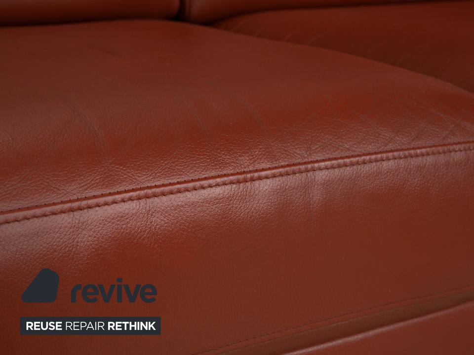 Rolf Benz Ego Leder Zweisitzer Braun Sofa Couch – Bild 3