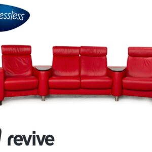 Stressless Arion Leder Sofa Rot Viersitzer Heimkino ✨
