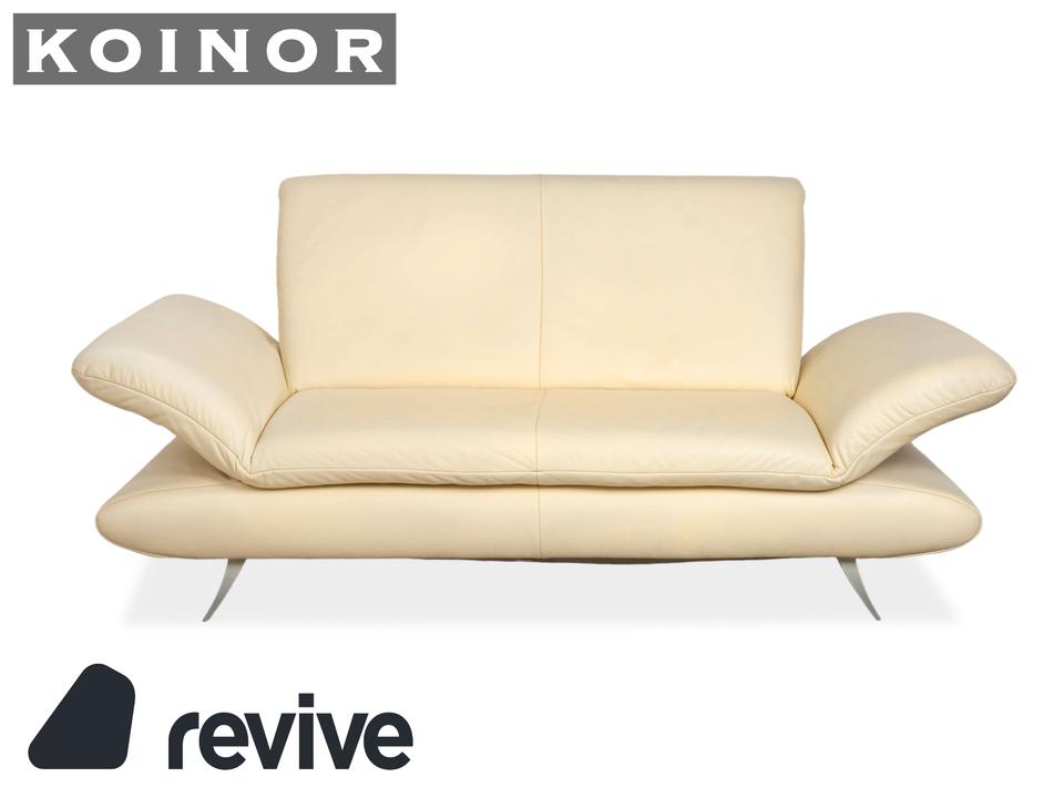 Koinor Rossini Leder Sofa Creme Zweisitzer Couch Funktion