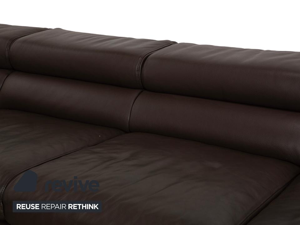 Ewald Schillig Courage Leder Ecksofa Braun Recamiere Links Sofa – Bild 10