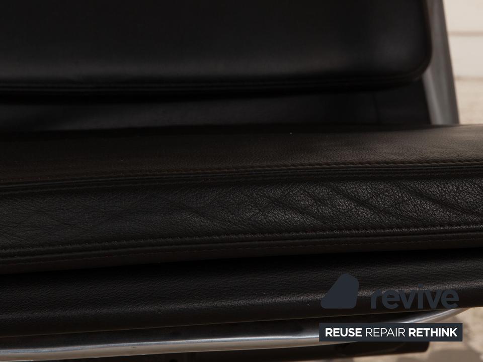 Vitra EA 222 Soft Pad Lounge Chair Leder Sessel Schwarz ✨ – Bild 4