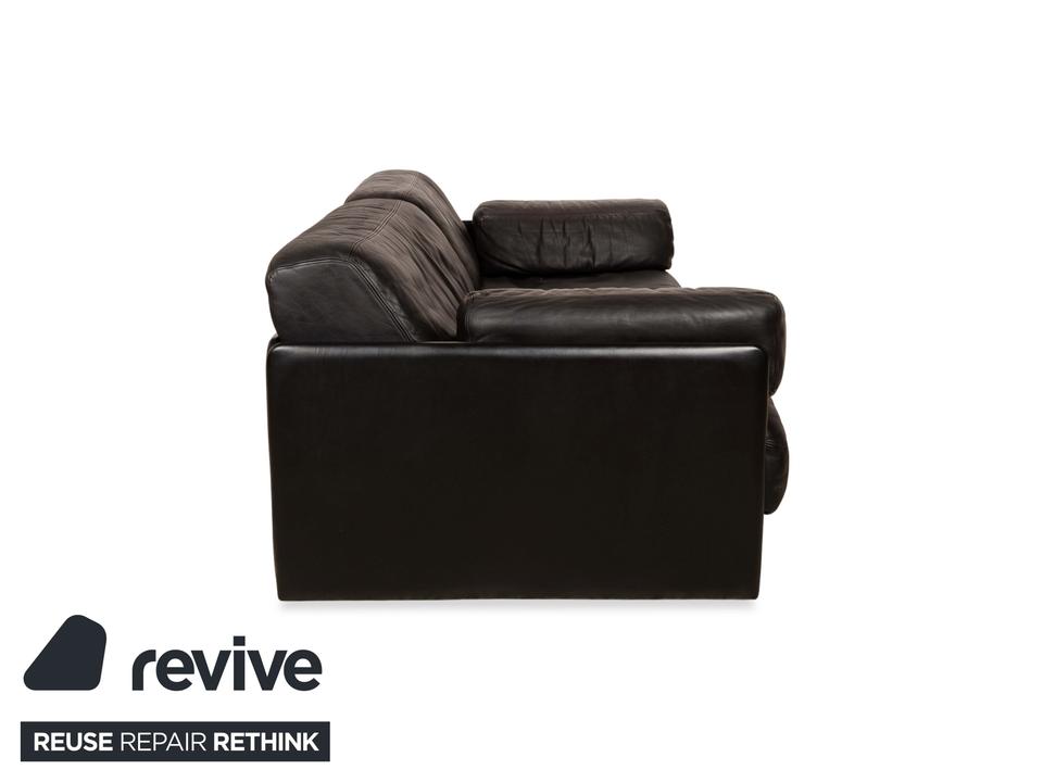 de Sede DS-76 Leder Zweisitzer Schwarz Sofa Couch manuelle ✨ – Bild 13