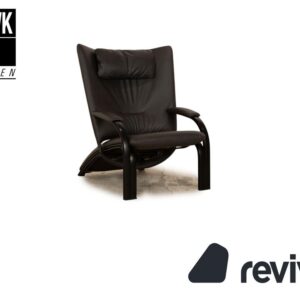 WK Wohnen Spot 698 Sessel veganes Leder Anthrazit Schwarz ✨