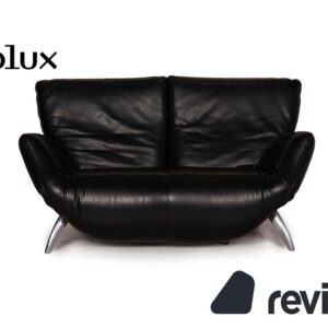 Leolux Panta Rhei Leder Sofa Schwarz Zweisitzer Funktion ✨