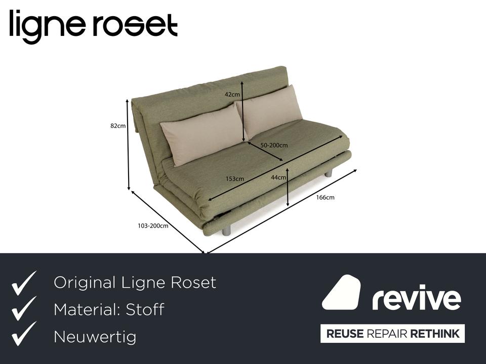 Ligne Roset Multy Stoff Dreisitzer Grün manuelle Funktion ✨ – Bild 2