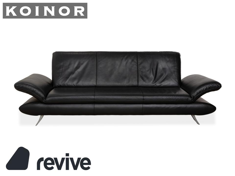 Koinor Rossini Dreisitzer Leder Sofa Dunkelblau manuelle