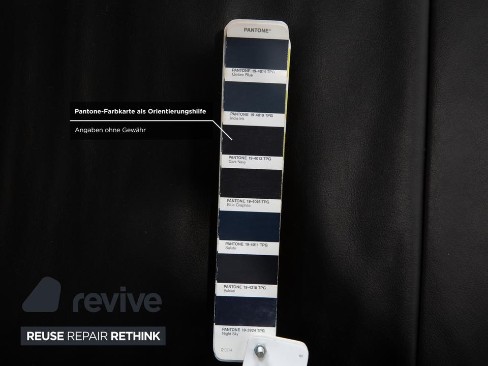 Koinor Rossini Dreisitzer Leder Sofa Dunkelblau manuelle – Bild 11