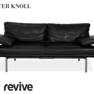 Walter Knoll Living Platform Leder Zweisitzer Schwarz Sofa Couch