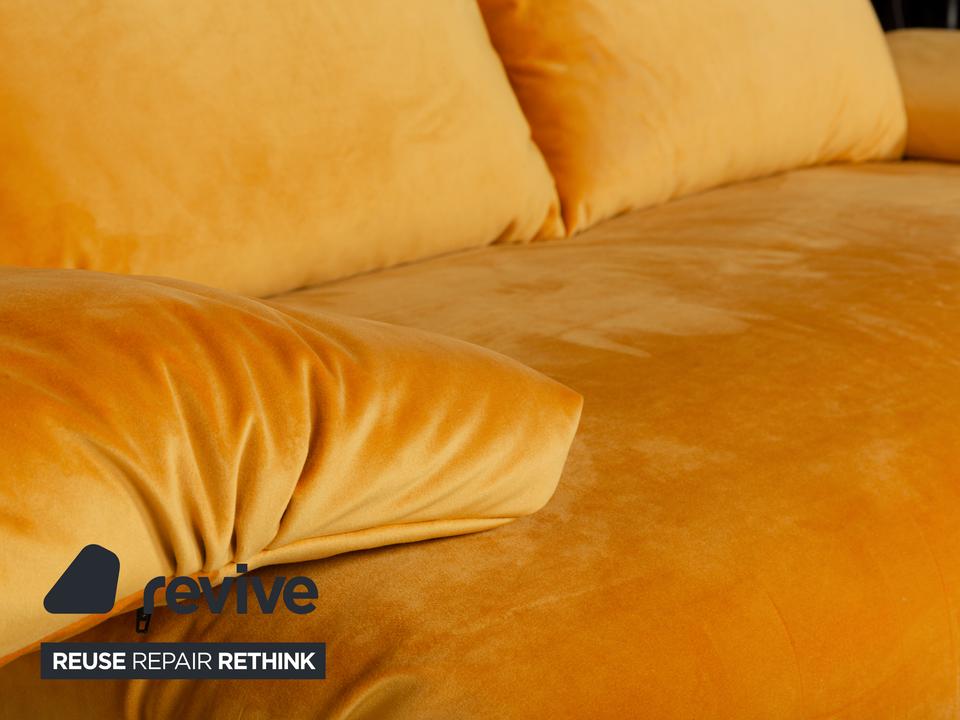 Ligne Roset Multy Stoff Dreisitzer Gelb Gold mit Armlehnen ✨ – Bild 6