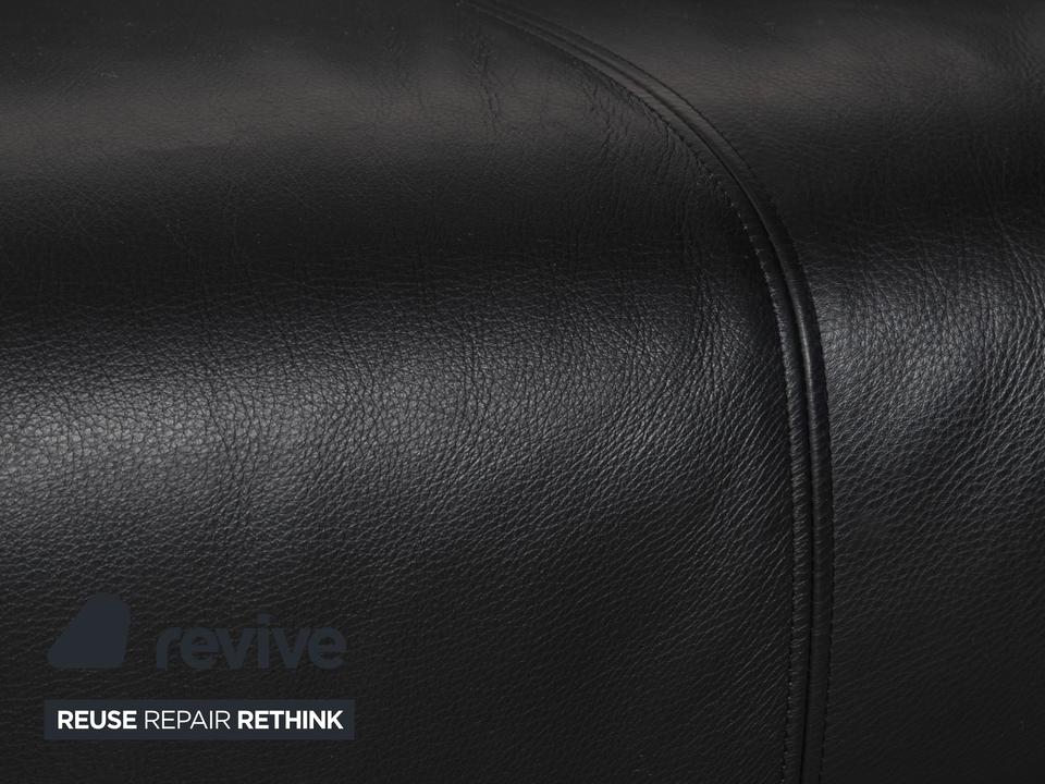 Rolf Benz 322 Leder Zweisitzer Schwarz Sofa Couch – Bild 3
