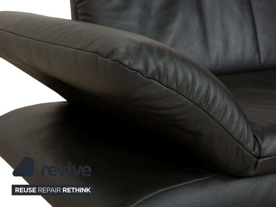 Koinor Rossini Leder Zweisitzer Dunkelgrau manuelle Funktion – Bild 6