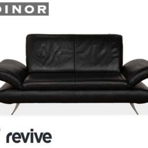 Koinor Rossini Zweisitzer Leder Sofa Schwarz manuelle Funktion