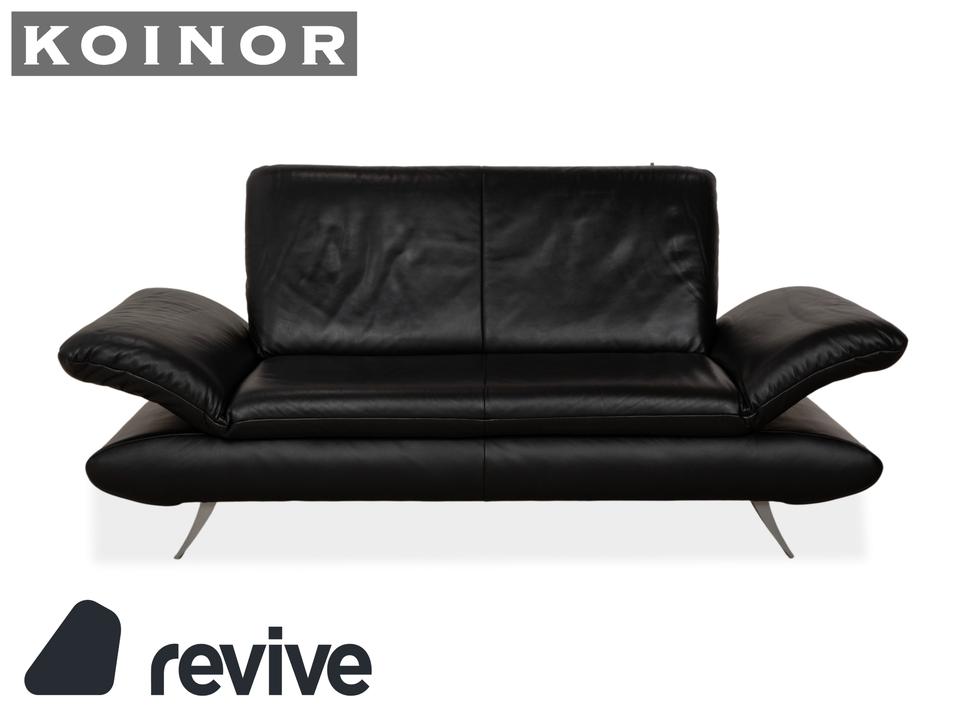 Koinor Rossini Zweisitzer Leder Sofa Schwarz manuelle Funktion