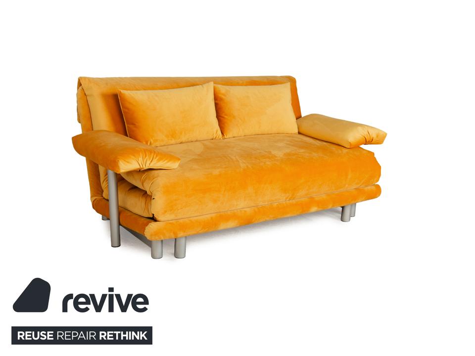 Ligne Roset Multy Stoff Dreisitzer Gelb Gold mit Armlehnen ✨ – Bild 3