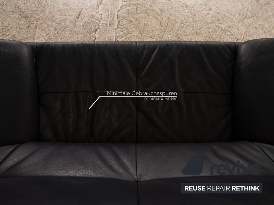 Rolf Benz BMP 418 Leder Zweisitzer Blau Dunkelblau Sofa Couch ✨ – Bild 4