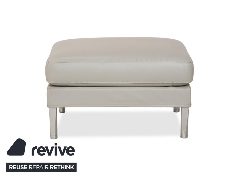 FSM Clarus Leder Hocker Grau Kiesel – Bild 8