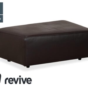 Ewald Schillig Leder Hocker Braun