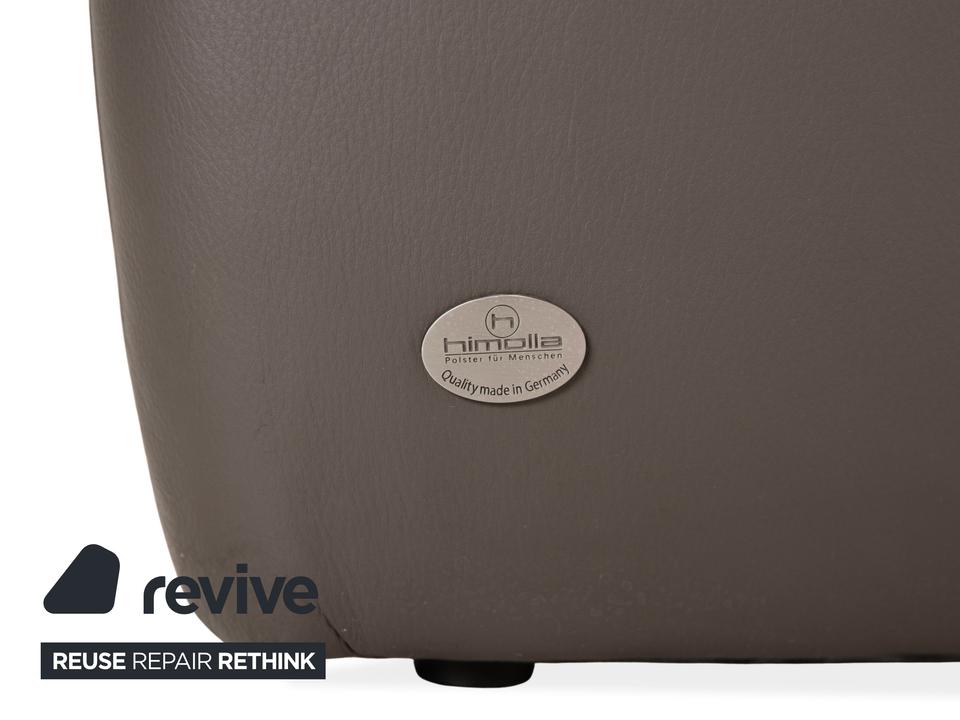 Himolla 4879 Leder Dreisitzer Sofa Grau Braun Taupe Couch – Bild 6