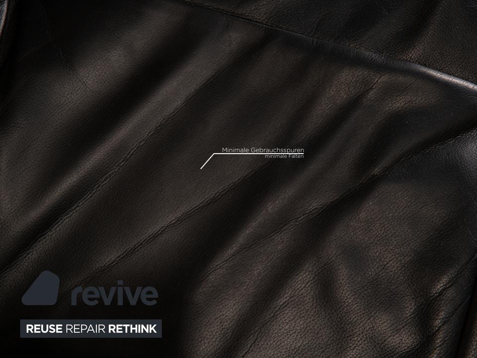 ligne roset Smala Leder Sofa Schwarz Dreisitzer Couch Funktion ✨ – Bild 6