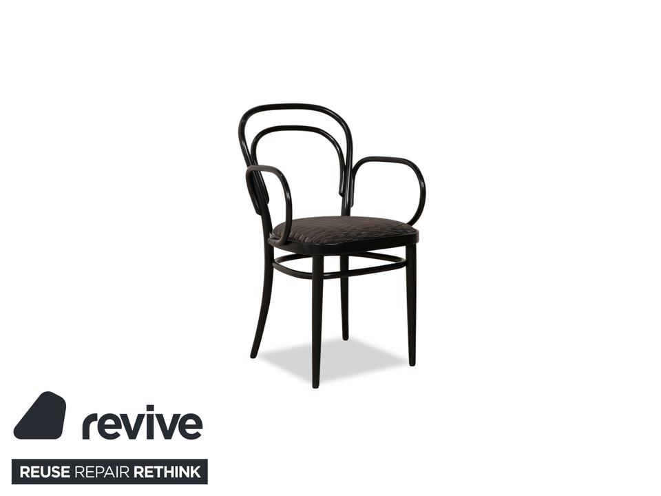 6er Garnitur Thonet 214 Holz Stuhl Schwarz Esszimmer Vintage – Bild 8