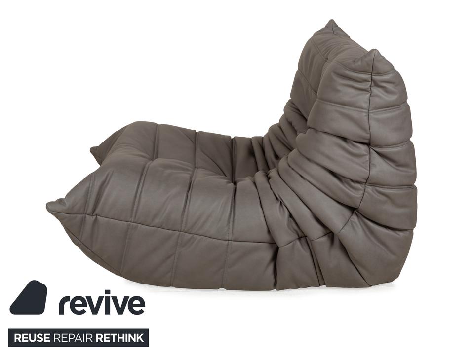 Ligne Roset Togo Textilleder Vegan Sessel Grau Neubezug ✨ – Bild 8