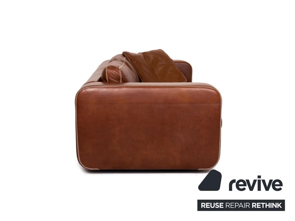 Machalke Valentino Leder Sofa Braun Dreisitzer Couch ✨ – Bild 10