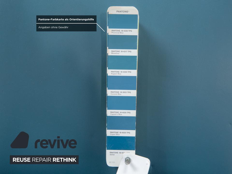 6er Garnitur Draenert Nobile Swing Leder Stuhl Blau Petrol – Bild 8