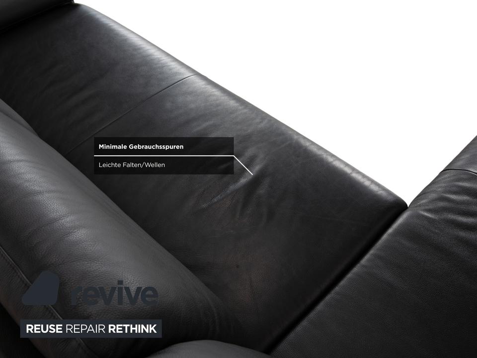 Willi Schillig Loop Leder Ecksofa Schwarz Anthrazit Sofa Couch – Bild 10