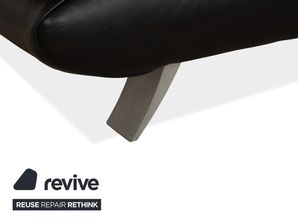 Koinor Rossini Zweisitzer Leder Sofa Schwarz manuelle Funktion – Bild 6